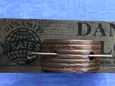 Wood Copper Barrette/Scarf Pin