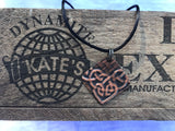 Celtic Heart Copper Antique Look Pendant