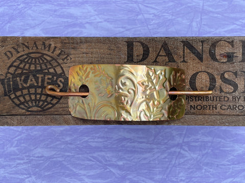 Large Autumn Leaves Copper Barrette