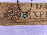 Small Teal Dichroic Glass Pendant