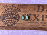 Sea Foam Green Crinkle Dichroic Glass Earrings