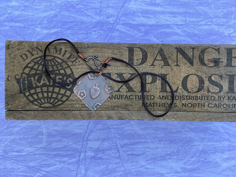 Strawberry Copper Antique Look Pendant