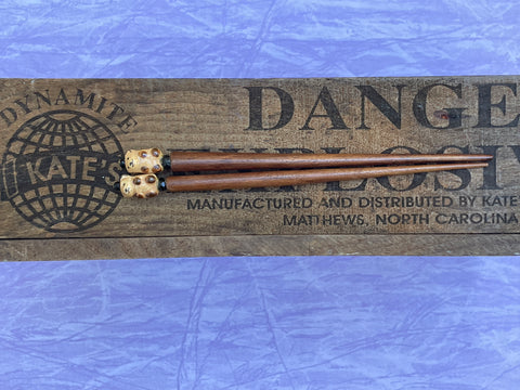 Teddy Bear Brown Hair Sticks