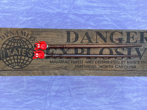 Red Cat Brown Hair Sticks