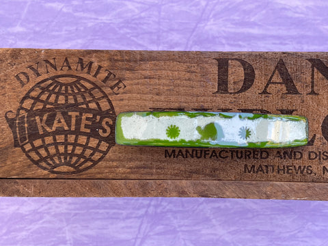 Large Green Turtle Mint Green Enamel Barrette