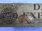 5 Petal Line Copper Earrings