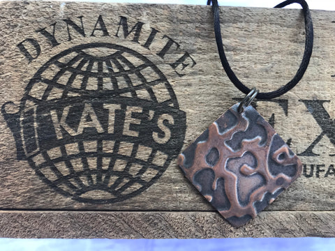 Giraffe Copper Antique Look Pendant