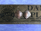 Raised Moon Copper Earrings
