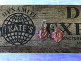 Giraffe Spot Copper Earrings