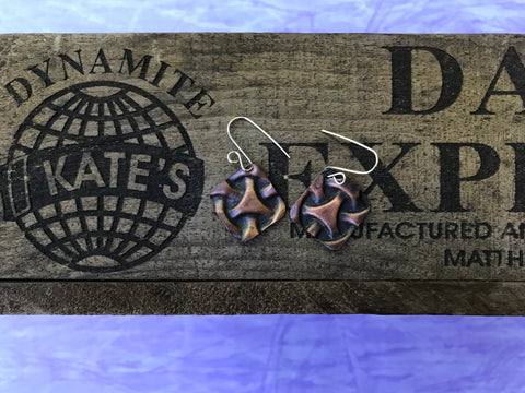 Celtic Weave Copper Earrings