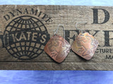 Diving Bird Copper Earrings
