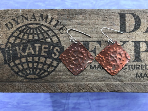 Gear Copper Earrings