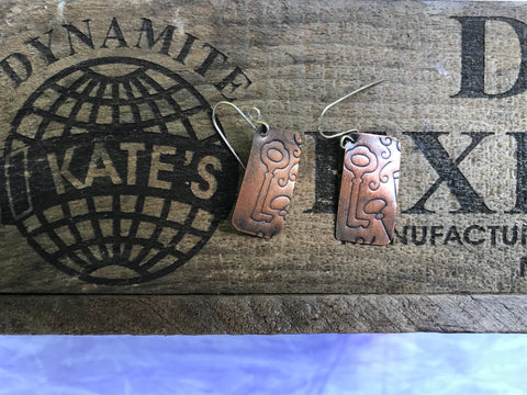 Key Copper Earrings