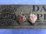 5 Petal Copper Earrings