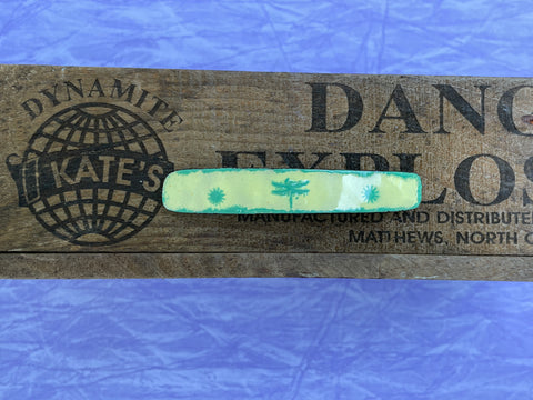 Yellow Green Dragonfly Enamel Barrette