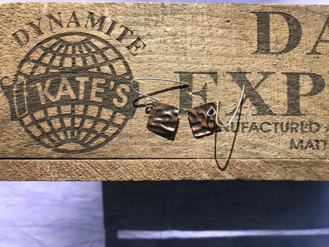 Celtic End Lace Copper Earrings