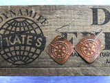 Compass Copper Earrings