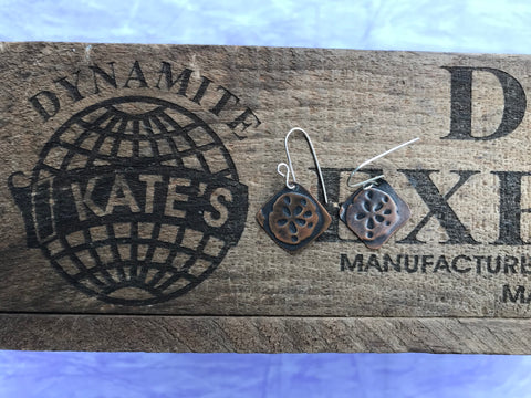 Sand Dollar Copper Earrings