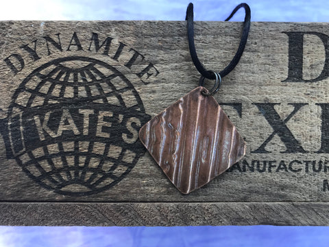 Wood Grain Copper Pendant