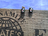 Pink Dichroic Glass Post Earrings