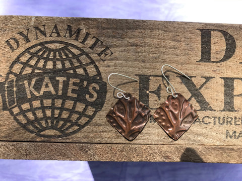 Fissure Copper Earrings