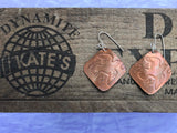 Diving Bird Copper Earrings