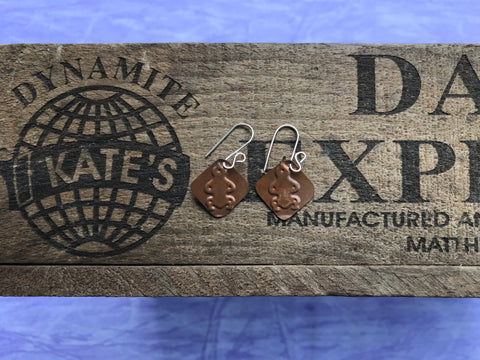 Hinge Copper Earrings