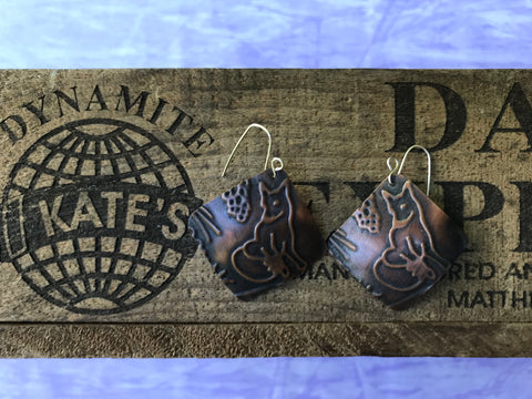 Fox Copper Earrings