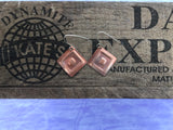 Double Square Copper Earrings