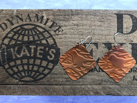 Bird Copper Earrings