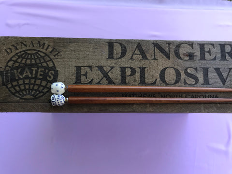 White Owl Brown Hair Sticks