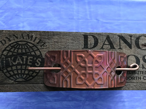 Large Celtic Link Copper Barrette