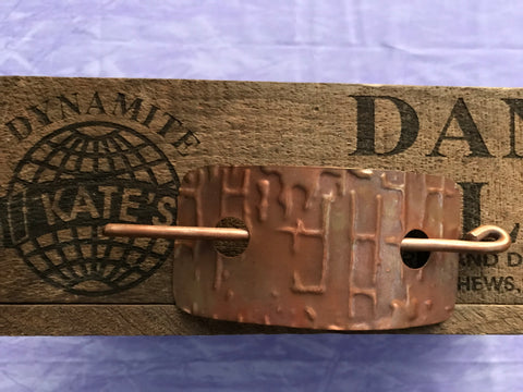 Brick Copper Barrette/Scarf Pin