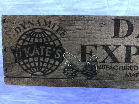 Native American Antique Look Design Copper Earrings