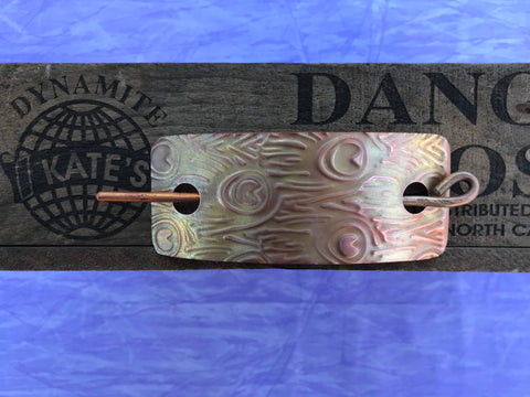 Large Peacock Copper Barrette
