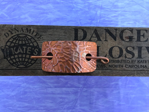 Crackle Copper Barrette/Scarf Pin