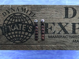 Squares Copper Post Antique Look Earrings