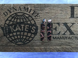Giraffe Copper Post Antique Look Earrings