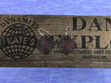 Flat Moon Copper Antique Look Earrings