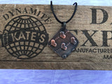 Hearts Copper Antique Look Pendant