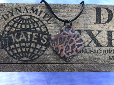 Crackle Copper Antique Look Pendant