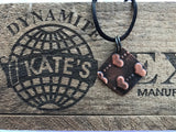 Hearts Copper Antique Look Pendant