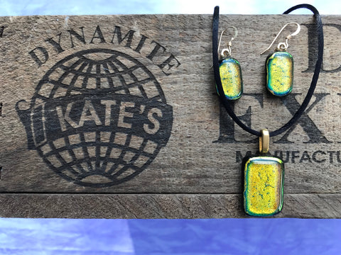Light Orange Dichroic Glass Set