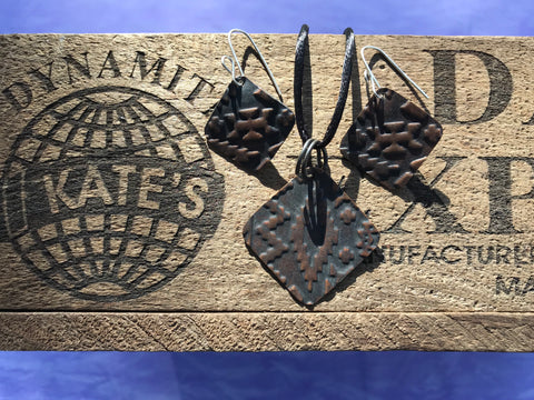 Navajo Print Antique Look Copper Set