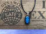 Patterned Dichroic Glass Pendant