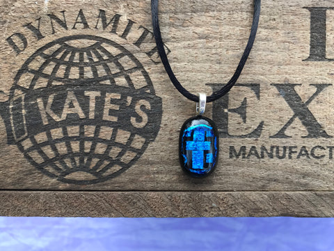 Patterned Dichroic Glass Pendant