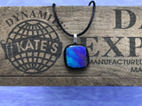 Tie Dye Crinkle Dichroic Glass Pendants