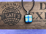 Tie Dye Crinkle Dichroic Glass Pendants