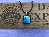 Tie Dye Crinkle Dichroic Glass Pendants