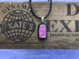 Pink Dichroic Glass Pendants